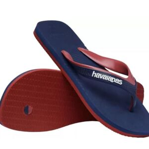 Havaianas Men's Dual Flip-Flop, Navy Blue/Navy Blue, 9/10 UK