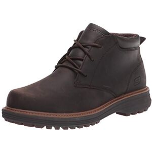 Skechers Wenson-Osteno Mens Leather Lace-Up Boots Chocolate 8 Uk