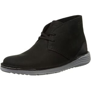 Clarks Men's Brahnz Mid Chukka Boat, Black Nubuck, 8 UK