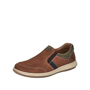 Rieker Mens Wide Fitting Loafer Shoes 17371 (Brown, Uk Footwear Size System, Adult, Men, Numeric, Medium, 6.5)