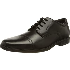 Clarks Men's Howard Cap Oxford, Black (Black Leather), 13 UK