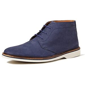 Clarks Malwood Mid, mens Chukka, navy nubuck, 7.5 UK (41.5 EU)