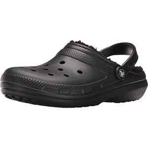 Crocs Classic Unisex Lined Clog, Soft, Fuzzy Liner for Extra Warmth with Slip On Style, in Black, Size M8/W9 UK