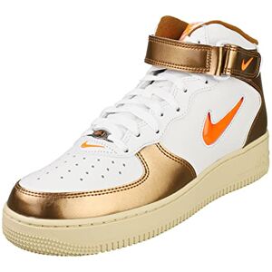 Nike Air Force 1 Mid Qs Mens Fashion Trainers In White Gold - 9 Uk