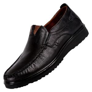 Loijmk Business Shoes Men'S Comfortable Leather Shoes Black Brown Ankle Boots Slip-On Casual Shoes For Men Lightweight Summer Suit Shoes Oxford Shoes, Black, 12.5 Uk