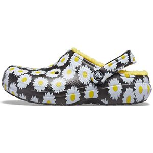 Crocs Unisex Classic Lined Vacay Vibes Clog K, Black Daisy, 11 UK