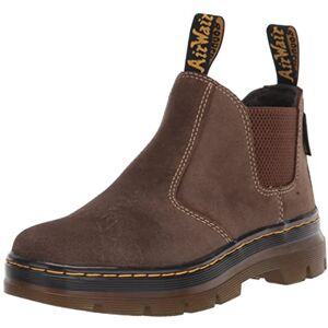 Dr. Martens Unisex Chelsea Boot, Dark Brown Waxy Suede Wp, 11 US Men