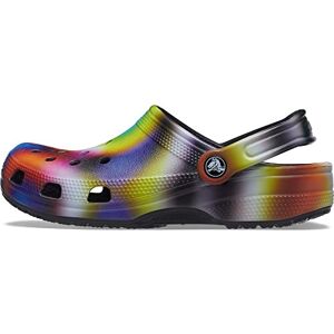 Crocs Unisex Classic Solarized Clog, Black Multi, 8 UK Men/ 9 UK Women