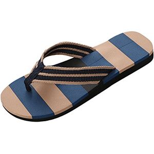 Generisch Slippers Wool Felt Men'S Sandals Slippers Summer Or Mixed Colours Flops Men Outdoor Male Indoor Shoes Flip Men'S Slippers Business Shoes Men Vegan, Blue, 9 Uk