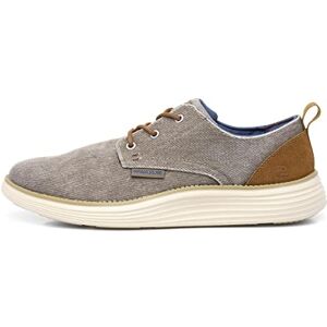 Skechers Men's Status 2.0 Pexton Boat Shoes, Grey Taupe Canvas Tpe, 8 UK