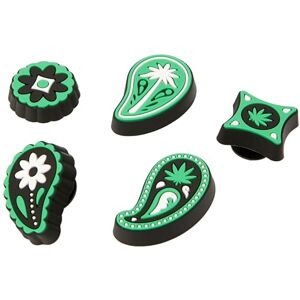 Crocs Unisex's Hemp Paisley 5 Pack Shoe Charms, One Size