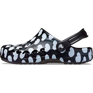 Crocs Unisex Baya Graphic Clog, Black/White, 12 UK