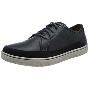 Clarks Men's Hodson Lace Sneaker, Navy Leather, 7.5 UK