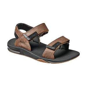 Reef Men's Fanning Flat Sandal, Black/Brown, 12 UK