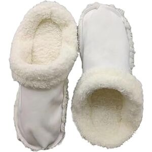 GIVOKE Shoes Warm Lining Crocs Clogs Liner, White Plush Crocs Clogs Insoles Replacement (39-40)