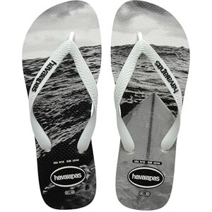 Havaianas Men's Hype Flip-Flop, White/White/Black/Grey, 7.5/8 UK