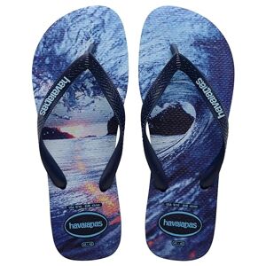 Havaianas Men's Hype Flip-Flop, Navy Blue/Navy Blue/Lavander Blue, 9/10 UK