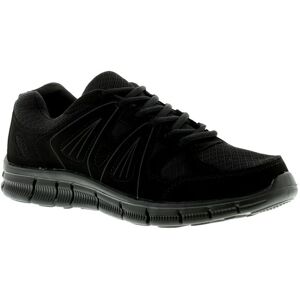 Focus Mens Black Lace Ups Lightweight Trainers Textile - Size Uk 9