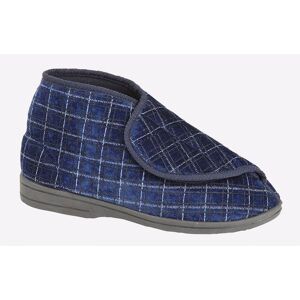 Zedzzz Bertie Bootee Slippers Mens - Navy - Size Uk 7