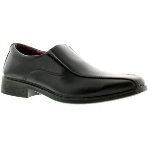 Business Class Mens Shoes Work School Formal Brenner Slip On Black - Size Uk 6