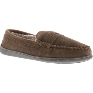 Croft Originals Mens Moccasin Full Slippers Walsh Leather Brown - Size Uk 9