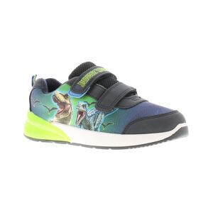 Jurassic World Boys Trainers Blake Younger Touch Fastening Navy Green - Size Uk 2