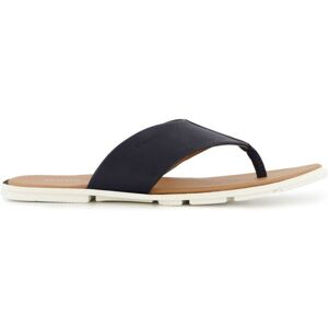 Dune London Mens Flick Toe Post Sandals - Navy Leather - Size Uk 6