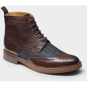 Savile Row Company Brown Navy Leather Brogue Boots 11 - Men