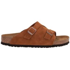 Birkenstock , Brown Suede Flat Sandals ,Brown male, Sizes: 11 UK, 8 UK, 6 UK, 9 UK, 7 UK, 10 UK, 12 UK