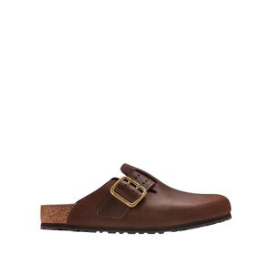 Birkenstock , Aniline Leather Sandals with Natural Texture ,Brown male, Sizes: 8 UK