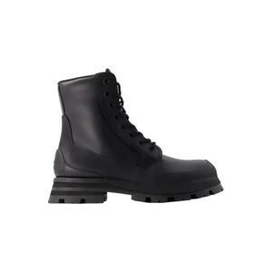 Alexander McQueen Pre-owned , Pre-owned Leather boots ,Black male, Sizes: 7 UK