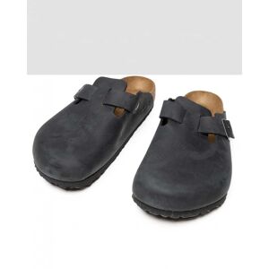 Birkenstock Boston Oiled Nubuck Leather Unisex Clogs  - Black - UK9 EU43 Regular - male