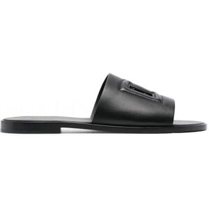 Dolce & Gabbana DG Leather Sandals Black - Men - Black