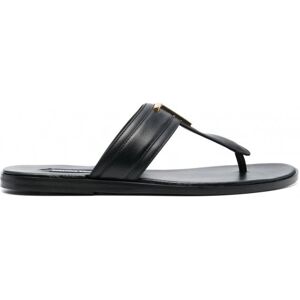 TOM FORD Smooth Leather Brighton Sandals Black - Men - Black