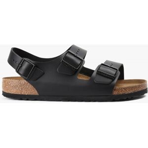 BIRKENSTOCK Mens Milano Natural Leather Sandals In Black Size: 9, Colo - male