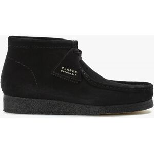 CLARKS ORIGINALS Men&apos;s Black Suede Wallabee Boots Size: 8, Colour: Bla - male