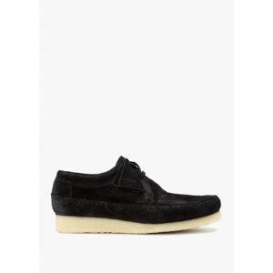 CLARKS ORIGINALS Men&apos;s Weaver Black Suede Lace Up Shoes Size: 10, Colo - male
