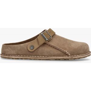 BIRKENSTOCK Mens Lutry Premium Suede Clogs In Leather Grey Taupe Mens - male