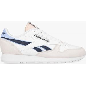 REEBOK Men&apos;s Classic Cloud White Pure Grey Pale Blue Leather &amp; Suede T - male