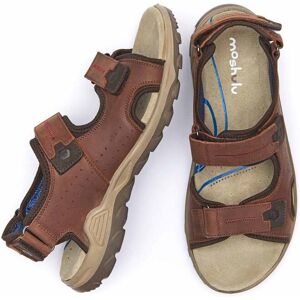 Brown Adjustable Leather Active Sandals Men's   Size 7   Wolfe Moshulu - 7