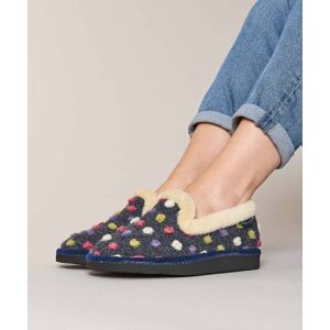 Blue Classic Colourful Spotty Slippers   Size 8   Peanut Brittle Moshulu - 8