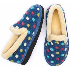 Blue Classic Colourful Spotty Slippers   Size 3   Peanut Brittle Moshulu - 3