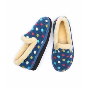 Blue Classic Colourful Spotty Slippers   Size 8   Peanut Brittle Moshulu - 8