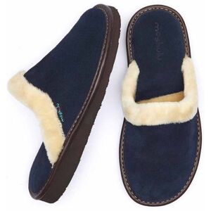 Blue Classic Suede Mule Slippers   Size 5   Vitoria Moshulu - 5