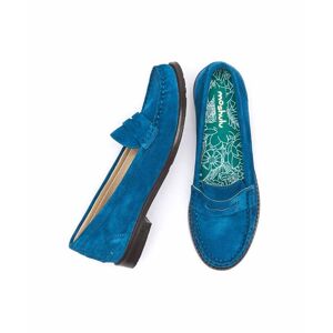 Blue Classic Suede Penny Loafers   Size 5.5   Petrel Suede Moshulu - 5.5