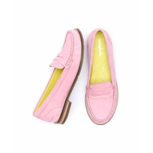 Pink Classic Suede Penny Loafers   Size 7   Petrel Suede Moshulu - 7