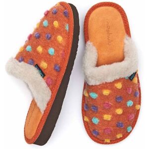 Brown Colourful Spotty Mule Slippers   Size 6   Malia 2 Moshulu - 6