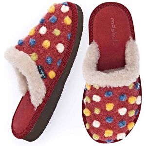 Cranberry Colourful Spotty Mule Slippers   Size 7   Malia 2 Moshulu - 7