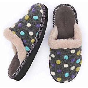 Grey Colourful Spotty Mule Slippers   Size 7   Malia 2 Moshulu - 7