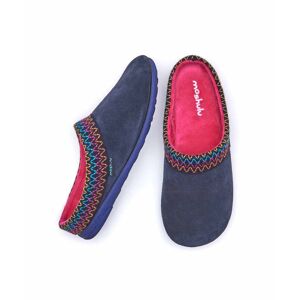 Blue Embroidered Turkish Mule Slippers   Size 3   Anvik Moshulu - 3